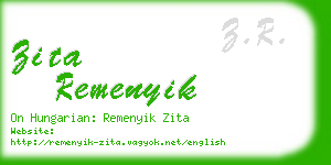 zita remenyik business card